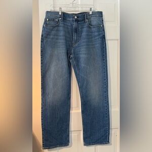 Calvin Klein Relaxed Straight Jeans 34x30 Blue Denim